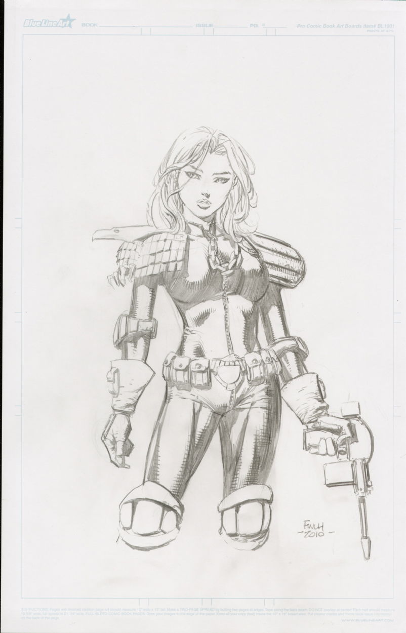 Judge Anderson By David Finch In Joseph Melchiors Judge Anderson Room Comic Art Gallery Room